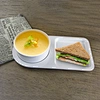soup and sandwich plates